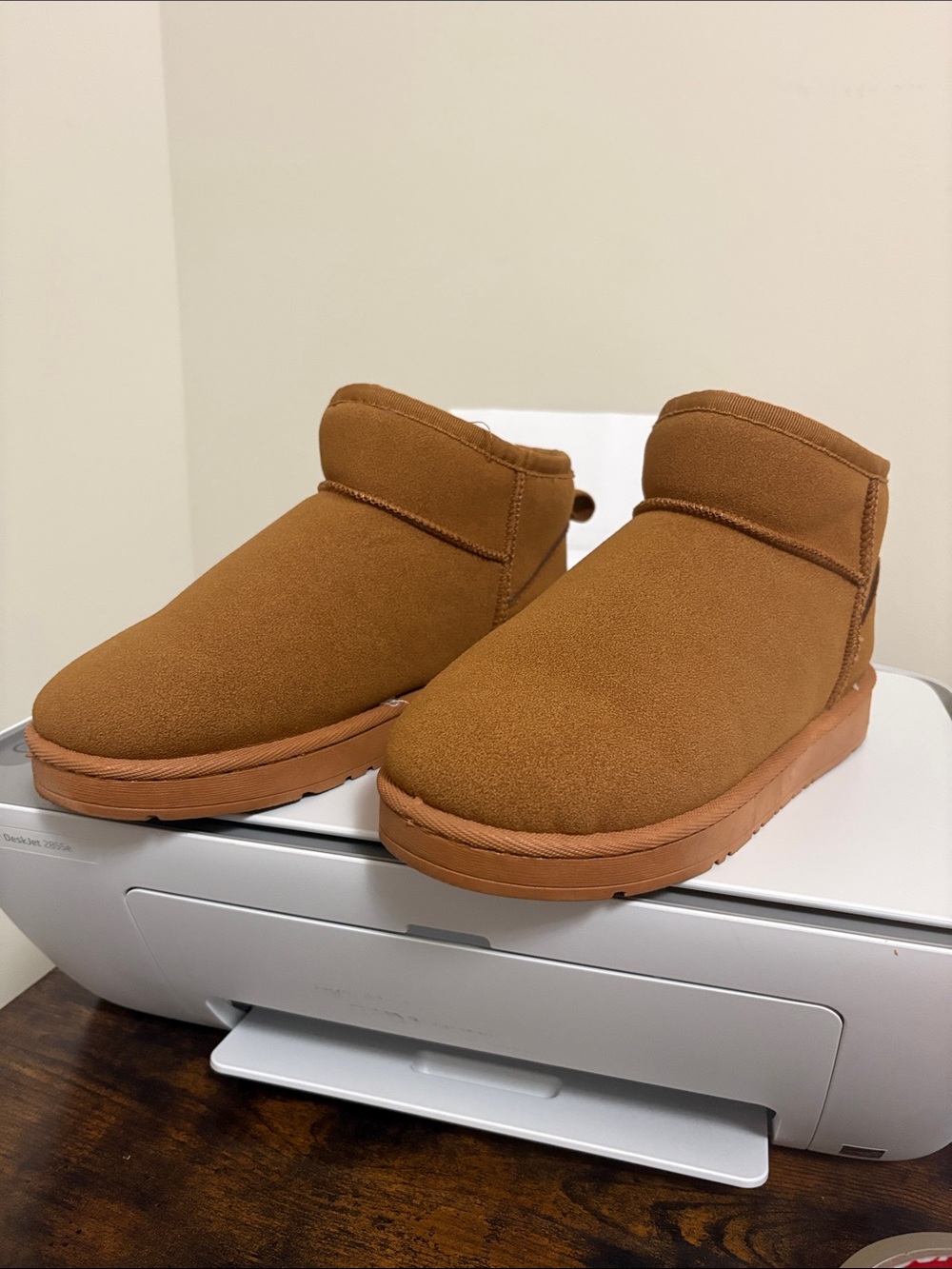Women's Cozy Ankle Boots in Chestnut Brown